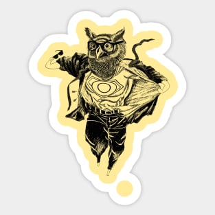 Super Owl Bird Parody Fun Super Hero! Sticker